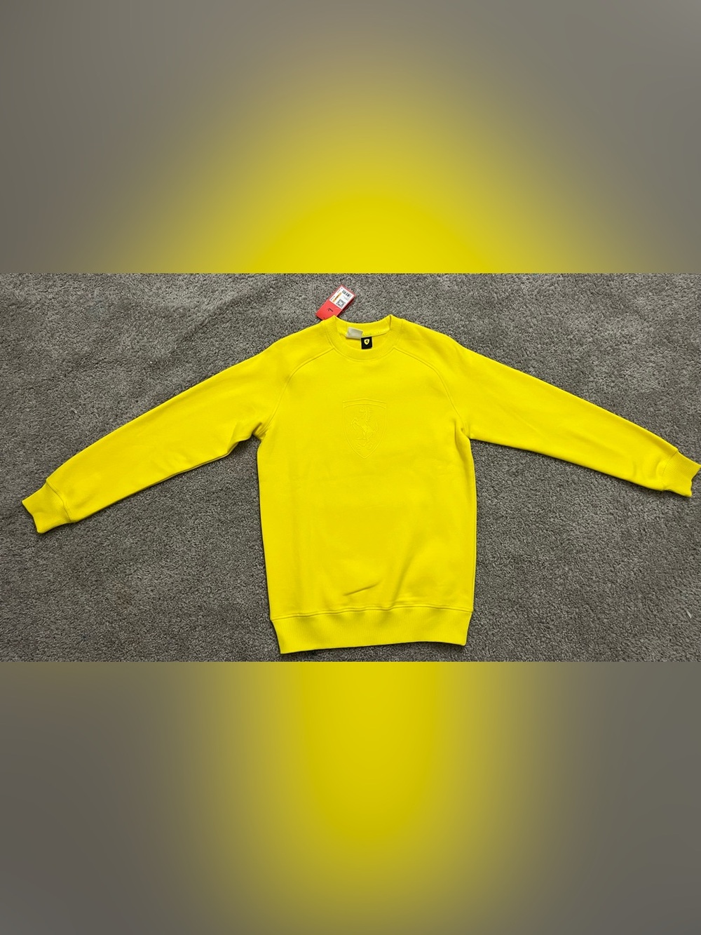 PUMA Scuderia Ferrari Race Shield CrewNeck Sweatshirt Mens Small 623802-07 $110